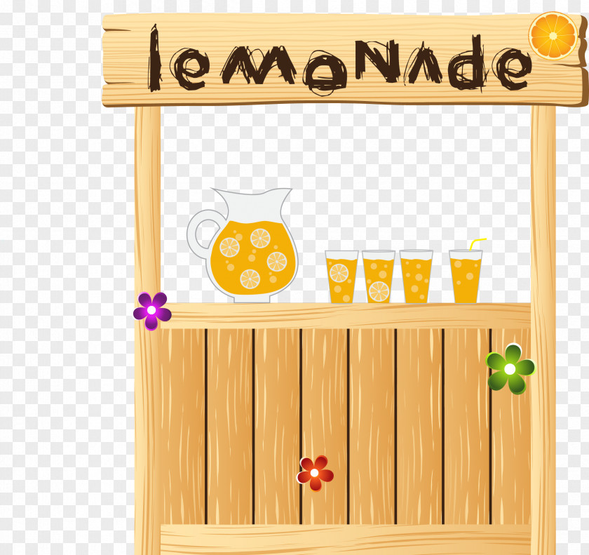 Cartoon Lemonade Booth Stand Juice PNG