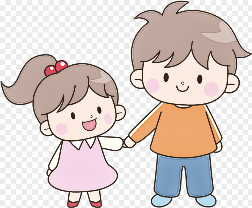 Friendship Interaction Cartoon Child People Cheek Pink PNG