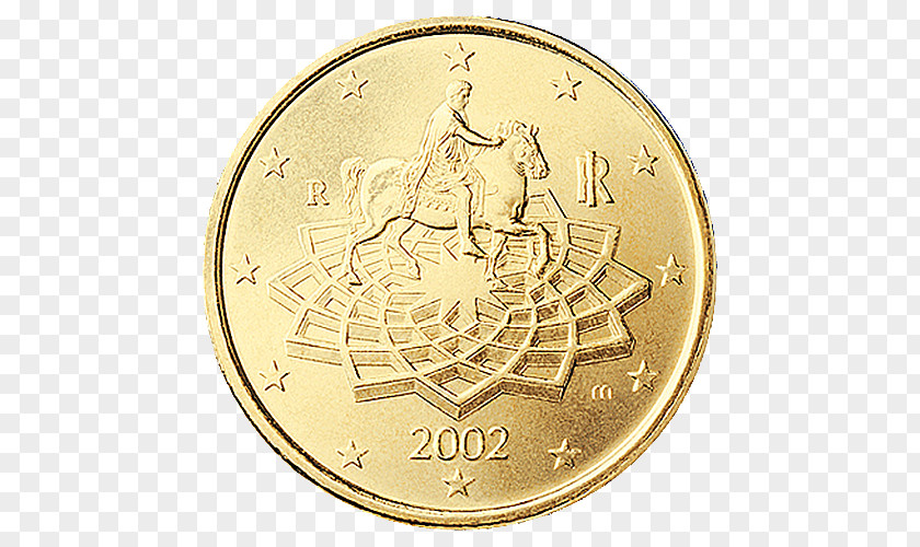 Italy Italian Euro Coins 50 Cent Coin 1 PNG