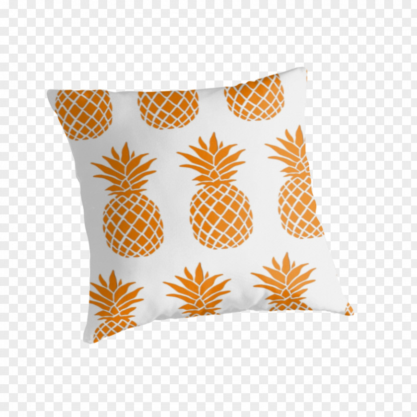 Orange Pineapple Throw Pillows Cushion Stencil Pattern PNG