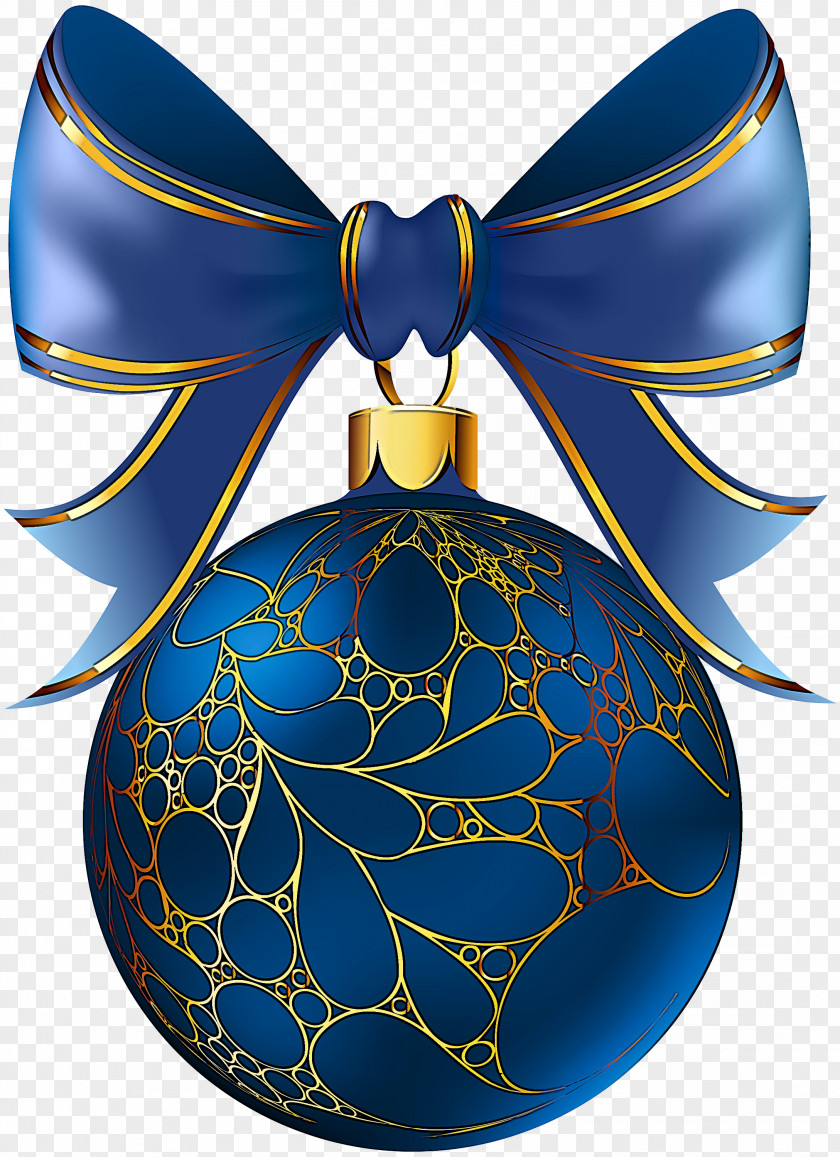 Blue Holiday Ornament Pattern PNG