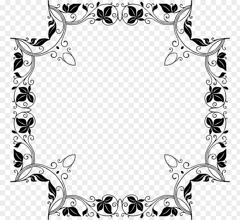 Design Borders And Frames Baroque Ornament Notan Clip Art PNG