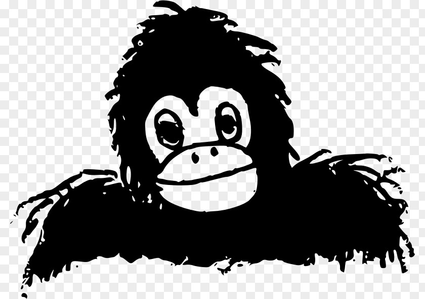 Gorilla Ape Silhouette Clip Art PNG