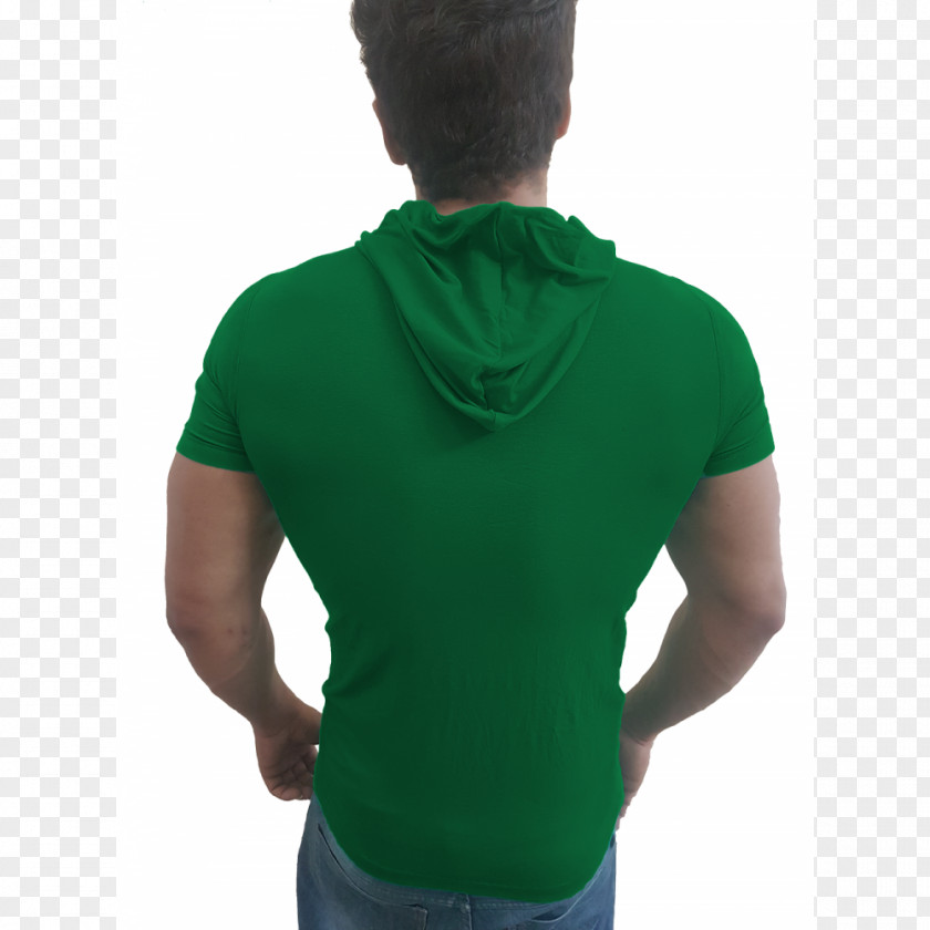 Masculino Hoodie Green Neck PNG