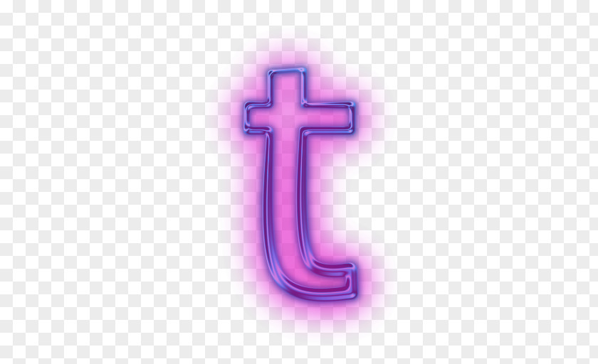 T Alphabet Neon Lighting Letter Sign PNG