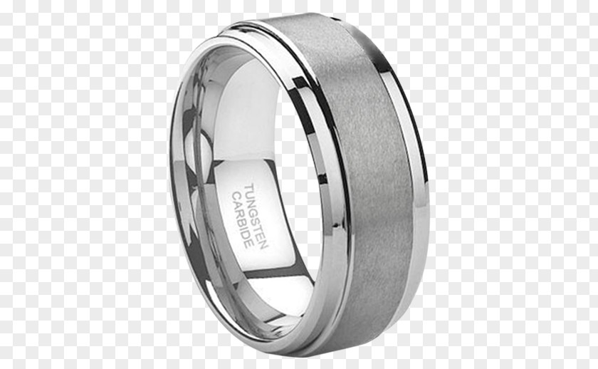 Wedding Ring Tungsten Carbide Gold Metal PNG