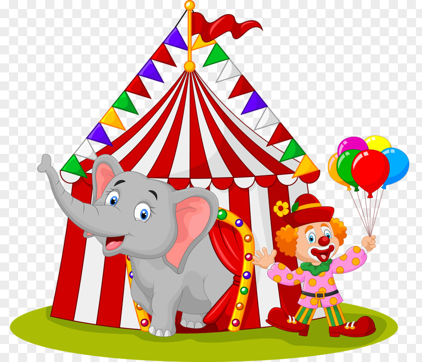 Clowns And Elephants Circus Cartoon Royalty-free Illustration PNG