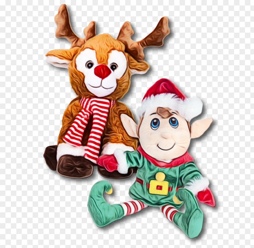 Deer Textile Stuffed Toy Plush Cartoon Christmas PNG
