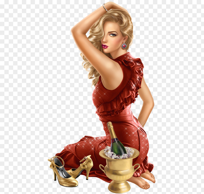 Soiree Woman Doll Clip Art PNG