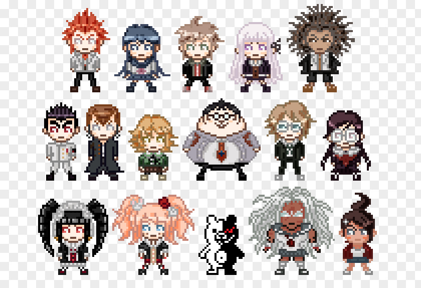 Nagito Sprite Cartoon Character Font PNG