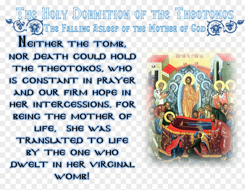 Orthodox Holy Saturday Dormition Of The Mother God Organism Line Font PNG