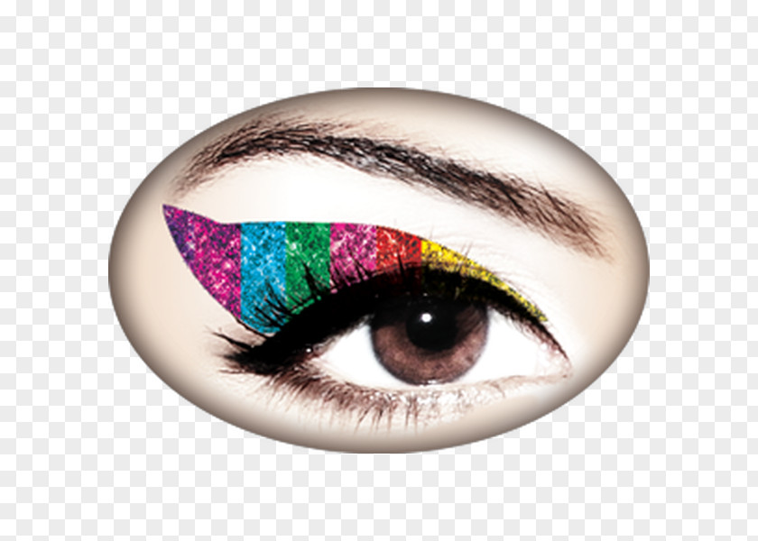 Rainbow Eye Tattoo Eyebrow Iris Cosmetics PNG