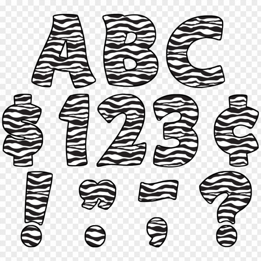 Zebra Letter Case Animal Print Alphabet PNG
