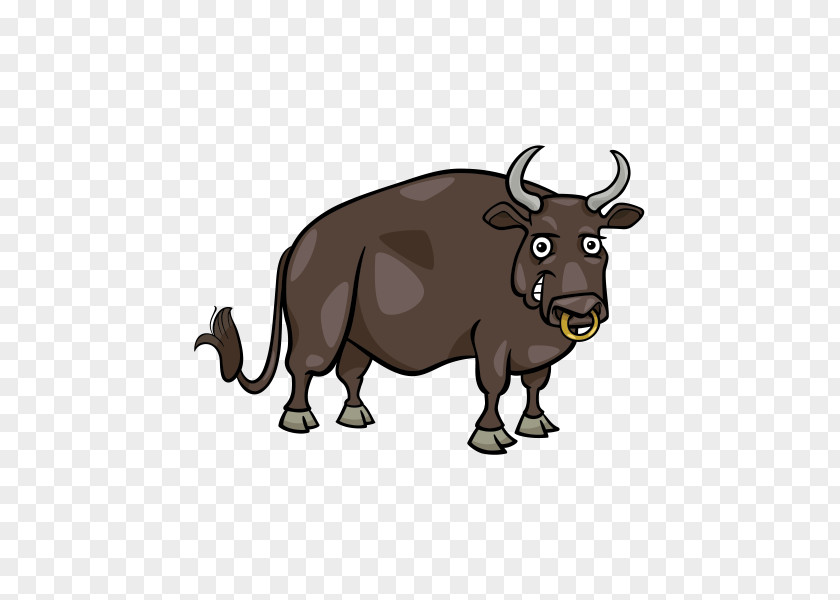 Bull Bison Horn Cartoon Bovine Snout Wildlife PNG