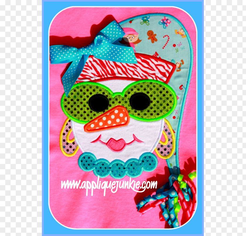 Snowman Applique Patterns Textile Product Font Turquoise Text Messaging PNG