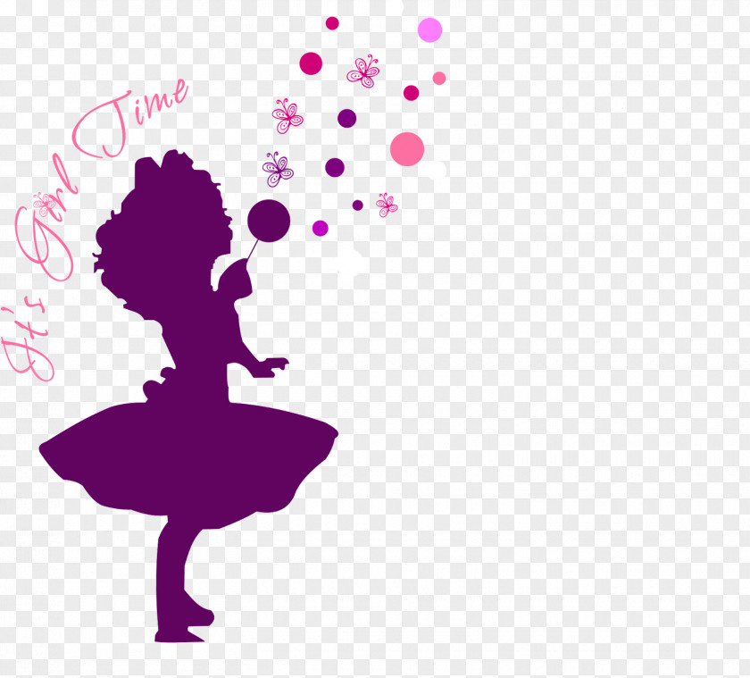 Wall Decal Silhouette Girl Sticker PNG decal , its a girl clipart PNG