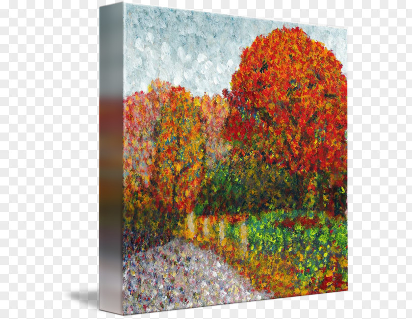 Autumn Wreath Watercolor Painting Impressionist Seasons Impressionism Art PNG