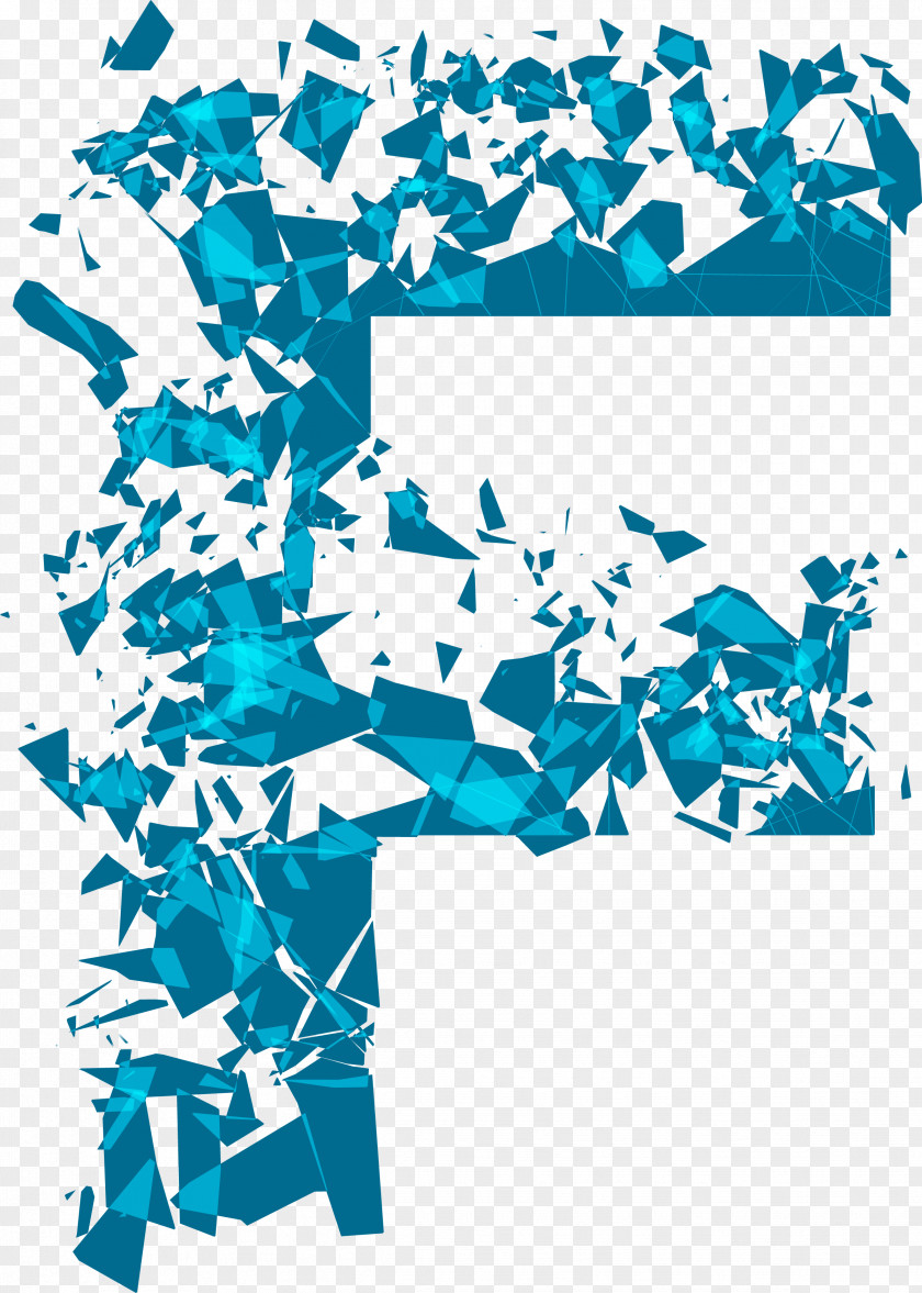 Debris Blue Lake Effect Letter F Download Clip Art PNG