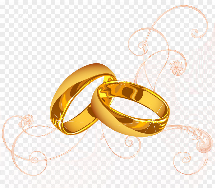 Gold Ring And Line Pattern Vector Wedding Invitation Marriage PNG