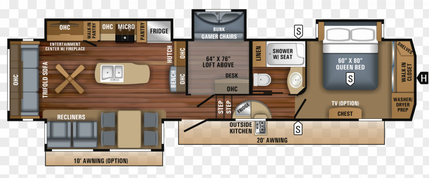 High-end Sofa Dunlap Family RV Floor Plan House Campervans PNG