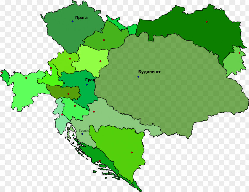 Map Austria-Hungary Austrian Empire Habsburg Monarchy PNG