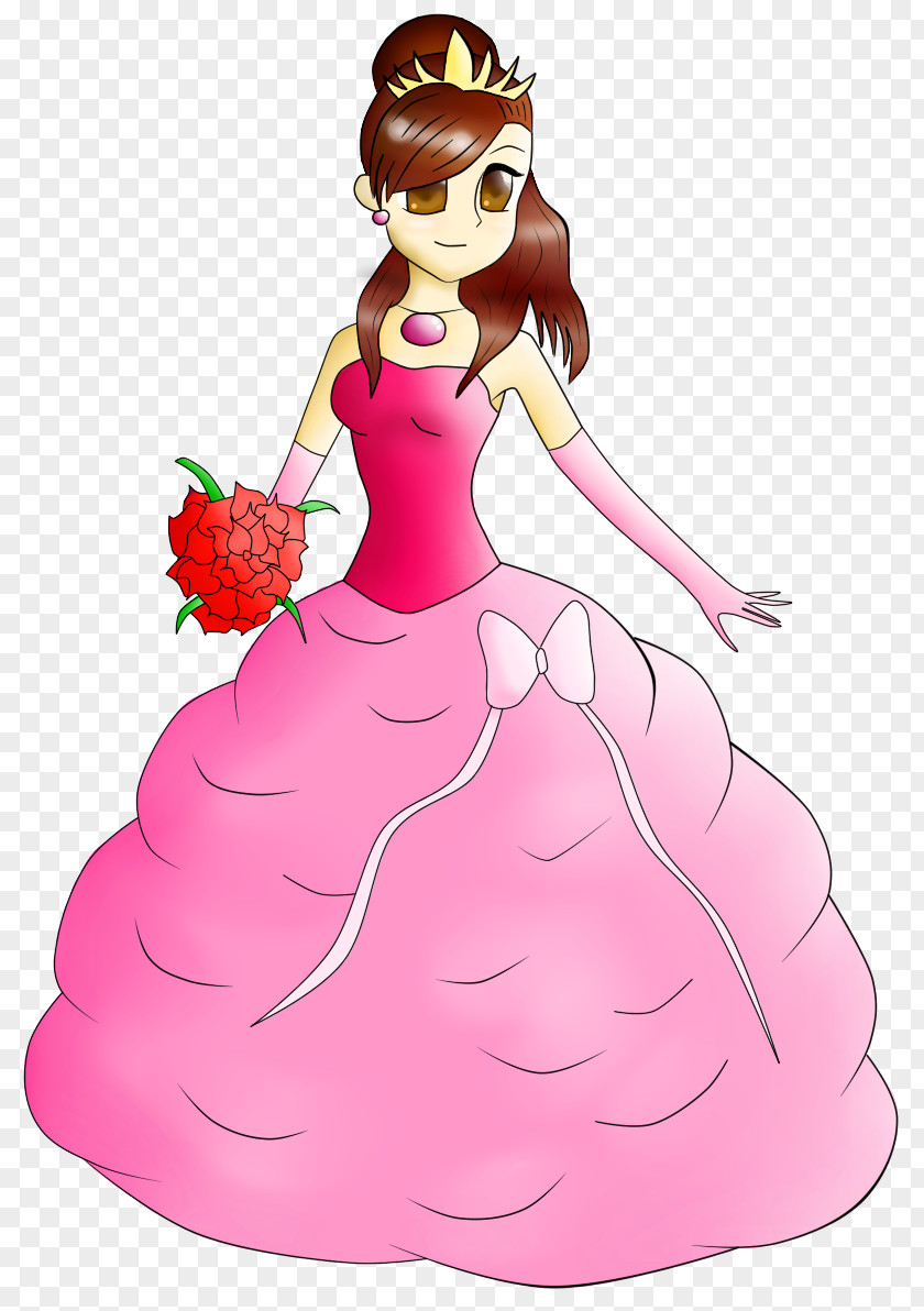 Preety Cake Decorating Gown Pink M Clip Art PNG