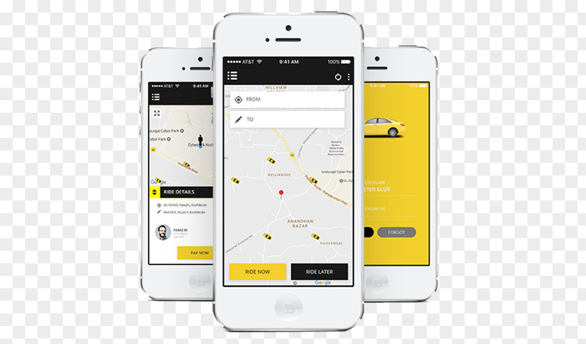Taxi App Smartphone Car E-hailing Hindustan Ambassador PNG