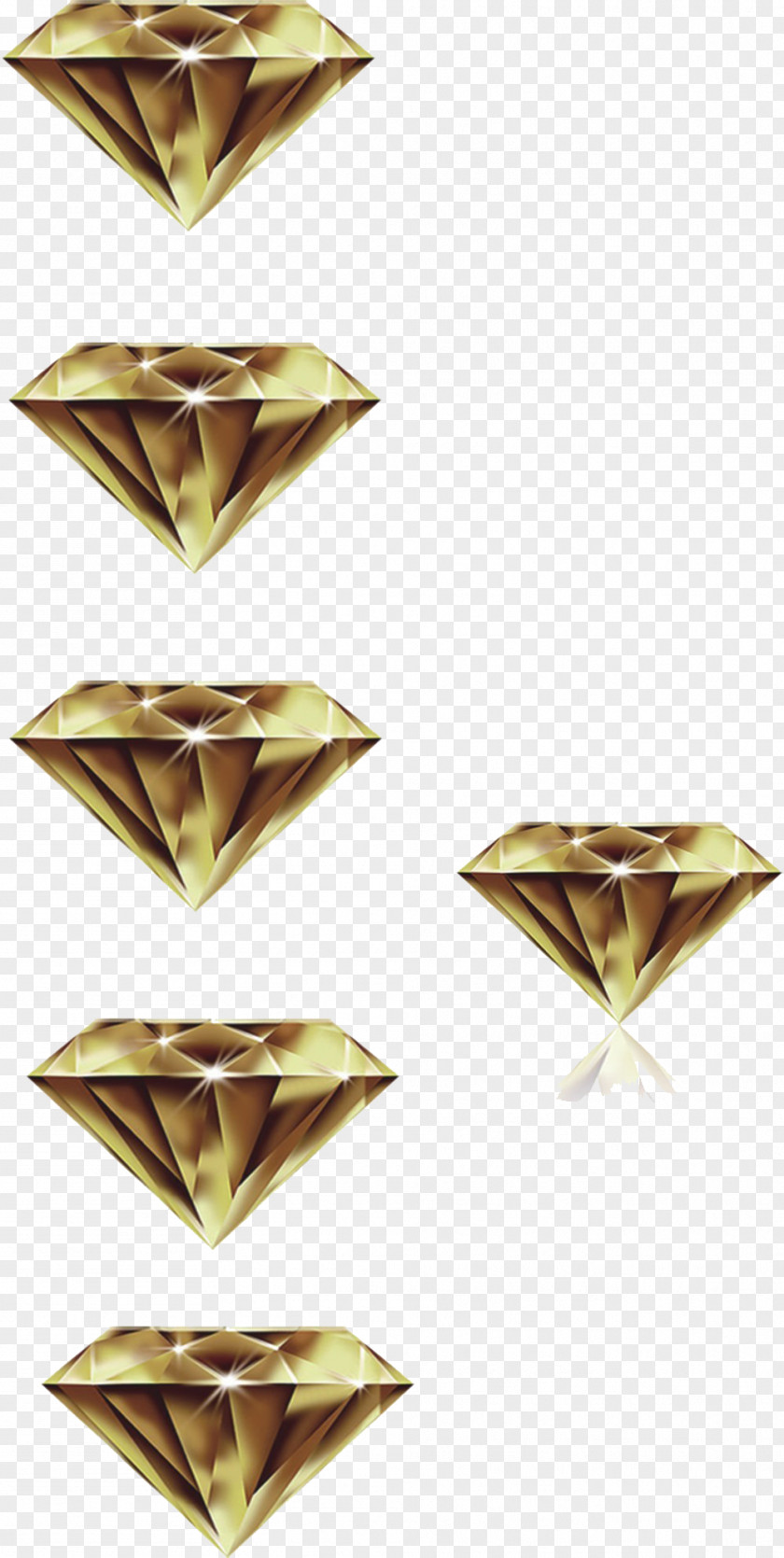 Textured Gold Diamond Designer PNG