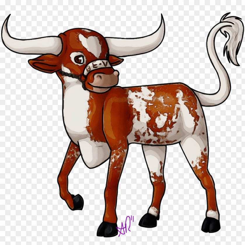 Bull Livestock Bovine Clip Art Animal Figure Texas Longhorn Horn PNG