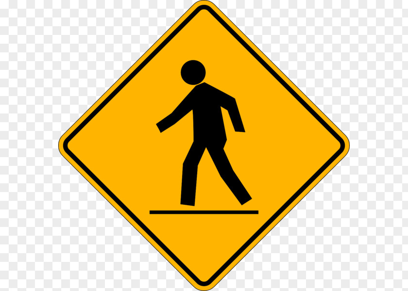 Pedestrian Crossing Merge Traffic Sign Lane Warning Road PNG