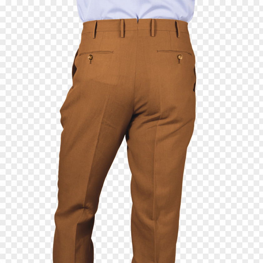 Brown Linen Cloth Pants Pleat Jeans Khaki PNG