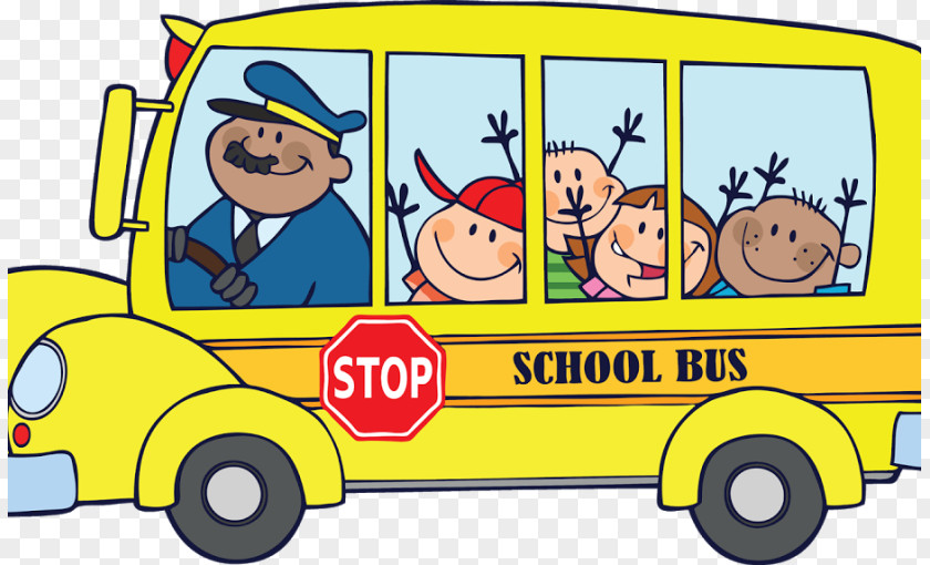 Cartoon School Bus Here Comes The Bus! Clip Art PNG