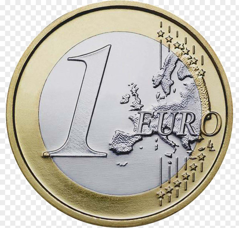 Euro 1 Coin Coins Cent PNG