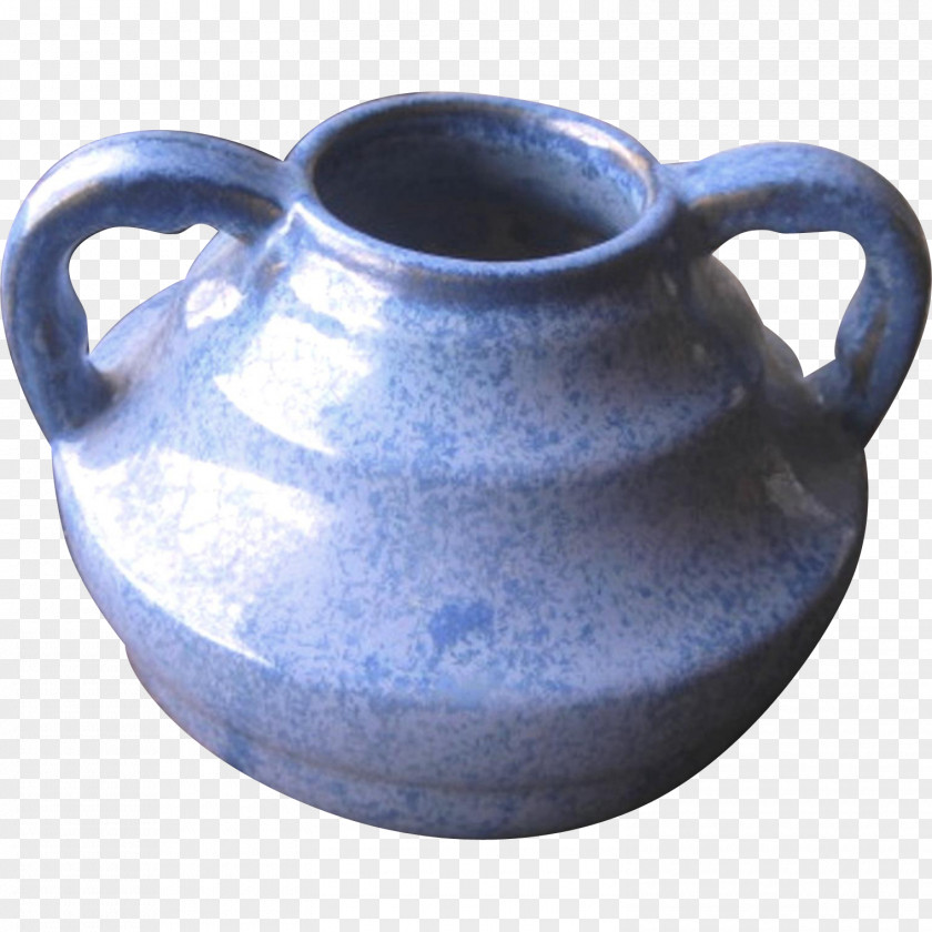 Vase Pottery Ceramic Cobalt Blue Tennessee PNG