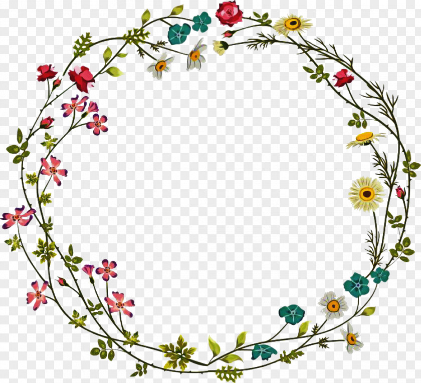 Wildflower Plant Flower Wreath Frame PNG