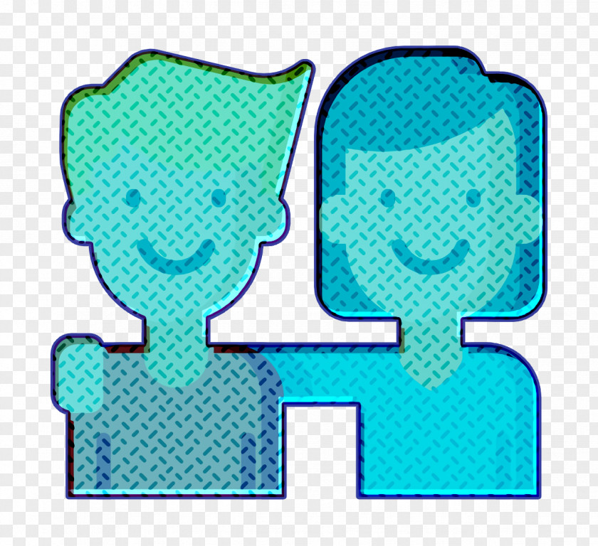 Electric Blue Aqua Friendship Icon PNG