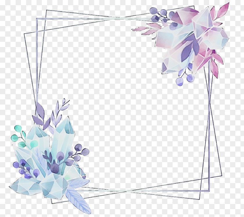 Dendrobium Plant Watercolor Floral Frame PNG