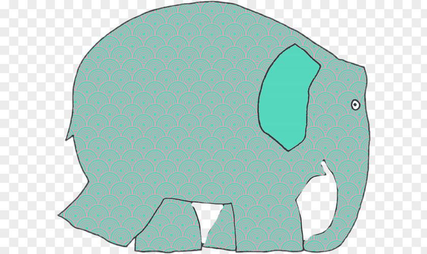 Elmer The Elephant Indian African Clip Art Green Turquoise PNG