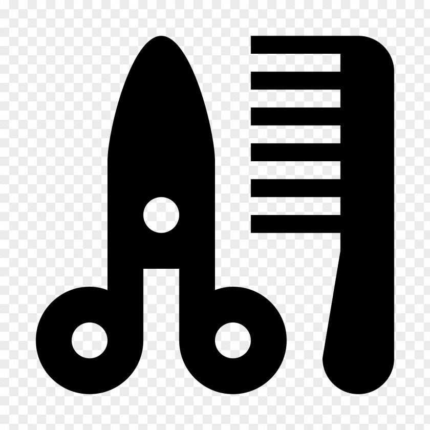 A Pair Of Scissors Barber Comb Font PNG