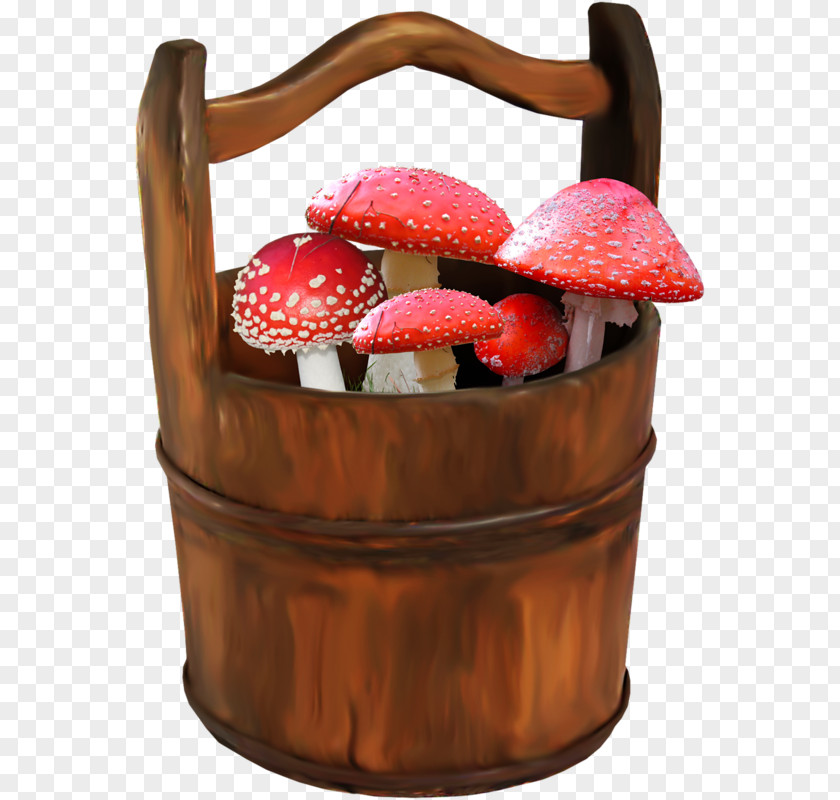 Cartoon Cask Red Mushroom Barrel PNG