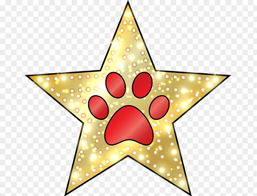 Lucky Dog Christmas Ornament Star Point Clip Art PNG