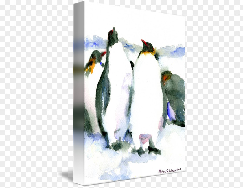 Watercolor Penguin Painting King Art PNG