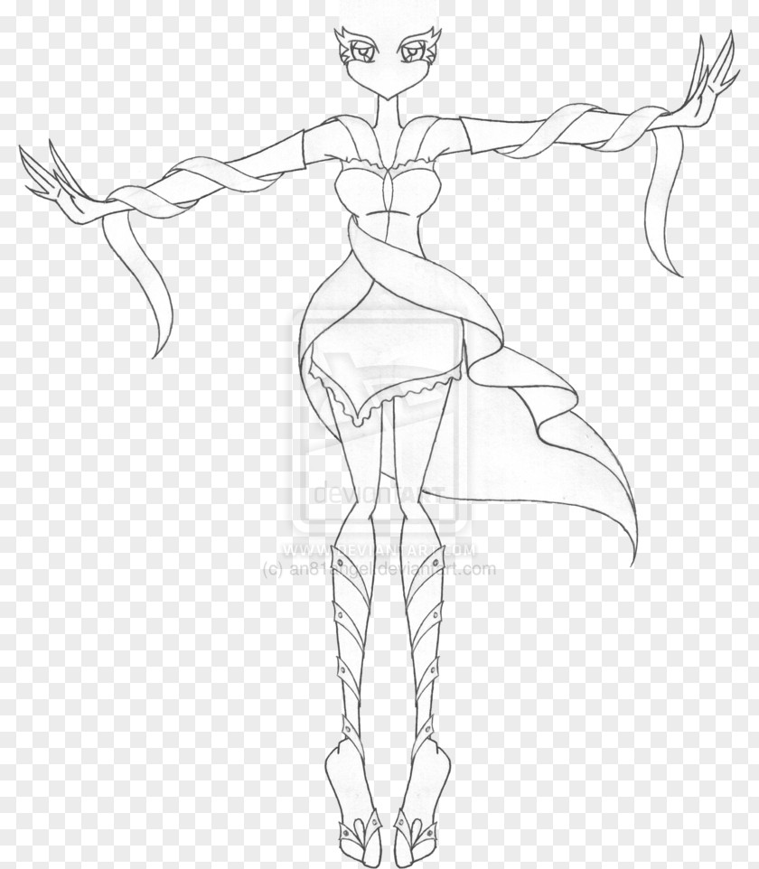 Dress Drawing Monster High Line Art Sketch PNG