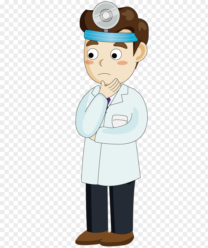 The Doctor Is Thinking Physician Illustration PNG