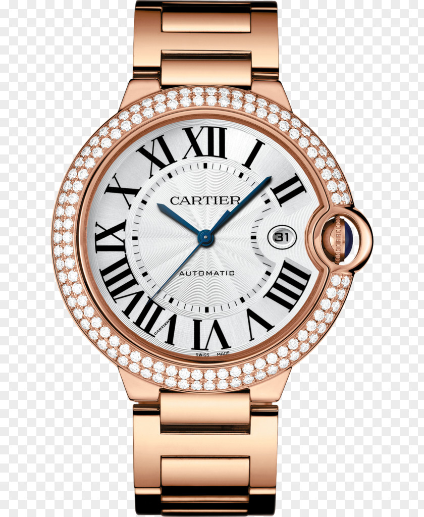 Watch Cartier Ballon Bleu Blue Gold PNG