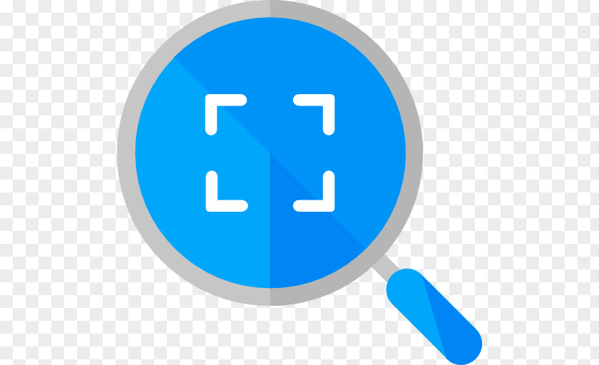 A Blue Magnifying Glass Icon PNG