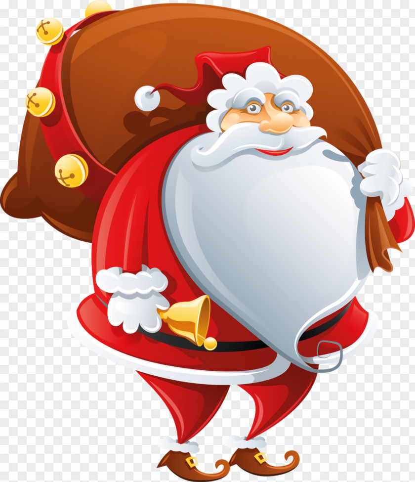 Cartoon Father Christmas Santa Claus Saint Nicholas PNG