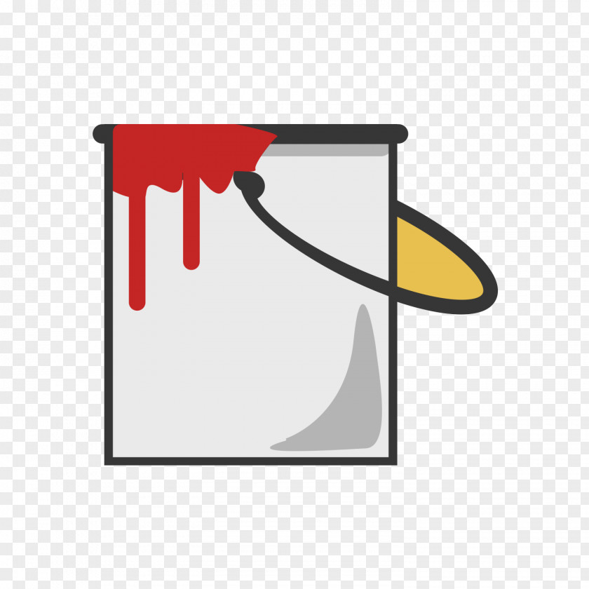 Flattened Paint Bucket Icon PNG