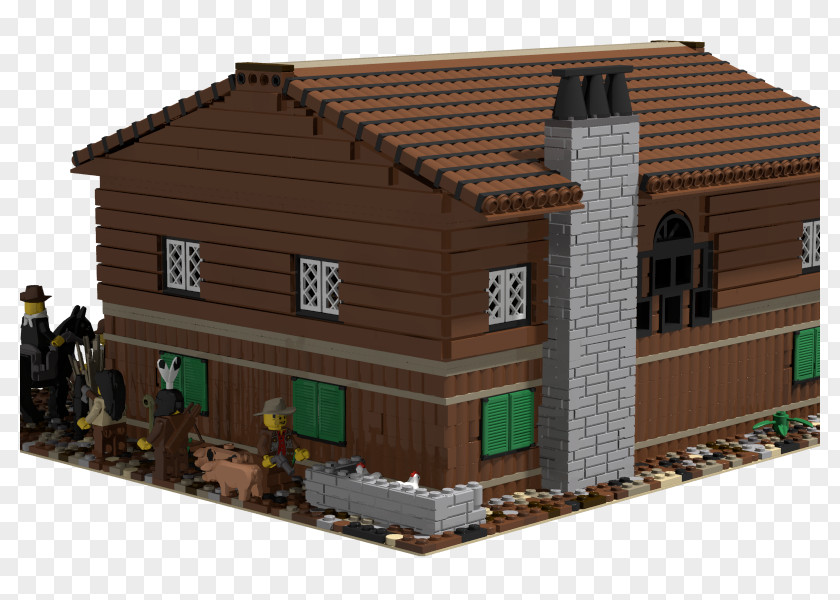 Western Saloon House Roof Facade Lego Ideas Building PNG
