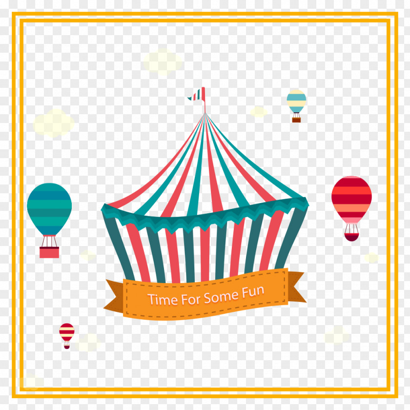 Circus Tent And Hot Air Balloon Vector Carpa PNG